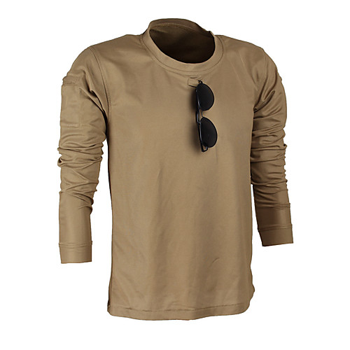 Men's Hiking Tee shirt Military Tactical Shirt Long Sleeve Sweatshirt Top Outdoor Lightweight Breathable Quick Dry Sweat wicking Autumn / Fall Spring Solid Color Black khaki Green Hunting Fishing
Men's Hiking Tee shirt Military Tactical Shirt Long Sleeve Sweatshirt Top Outdoor Lightweight Breathable Quick Dry Sweat wicking Autumn / Fall Spring Solid Color Black khaki Green Hunting Fishing
