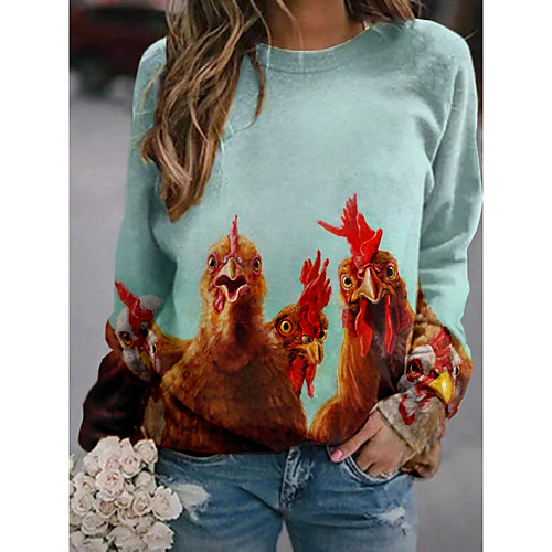 Women's Pullover Sweatshirt Graphic 3D Animal Print Daily 3D Print Basic Casual Hoodies Sweatshirts Light Blue
Women's Pullover Sweatshirt Graphic 3D Animal Print Daily 3D Print Basic Casual Hoodies Sweatshirts Light Blue