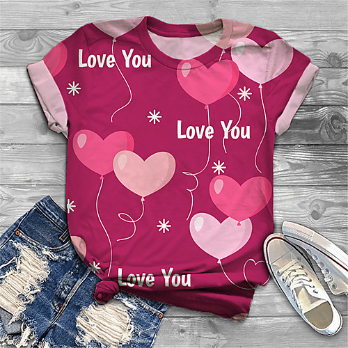 Women's Plus Size Print Graphic Heart Letter T shirt Large Size Round Neck Short Sleeve Tops Big Size
Women's Plus Size Print Graphic Heart Letter T shirt Large Size Round Neck Short Sleeve Tops Big Size
