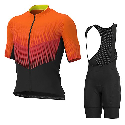 Men's Short Sleeve Cycling Jersey with Bib Shorts Elastane Black / Orange Bike Sports Clothing Apparel
Men's Short Sleeve Cycling Jersey with Bib Shorts Elastane Black / Orange Bike Sports Clothing Apparel