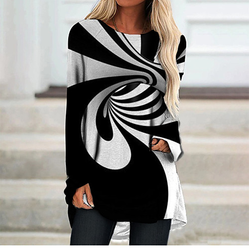 Women's T Shirt Dress Tee Dress Short Mini Dress Black Long Sleeve Color Block Geometric Print Fall Spring Round Neck 3D Print Casual 3D Print S M L XL XXL 3XL
Women's T Shirt Dress Tee Dress Short Mini Dress Black Long Sleeve Color Block Geometric Print Fall Spring Round Neck 3D Print Casual 3D Print S M L XL XXL 3XL
