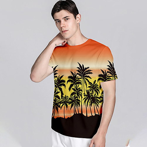 Men's T shirt 3D Print 3D Graphic Prints Landscape 3D Print Short Sleeve Daily Tops Casual Beach Orange
Men's T shirt 3D Print 3D Graphic Prints Landscape 3D Print Short Sleeve Daily Tops Casual Beach Orange