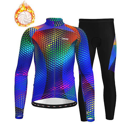 21Grams Men's Long Sleeve Cycling Jersey with Tights Winter Fleece Polyester Blue Bike Clothing Suit Thermal Warm Fleece Lining Breathable 3D Pad Warm Sports Graphic Mountain Bike MTB Road Bike
21Grams Men's Long Sleeve Cycling Jersey with Tights Winter Fleece Polyester Blue Bike Clothing Suit Thermal Warm Fleece Lining Breathable 3D Pad Warm Sports Graphic Mountain Bike MTB Road Bike