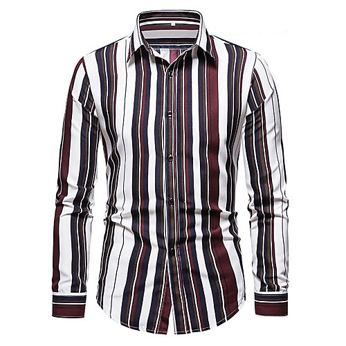 Men's Shirt non-printing Striped Long Sleeve Casual Tops Black Blue Purple
Men's Shirt non-printing Striped Long Sleeve Casual Tops Black Blue Purple