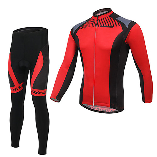 Men's Long Sleeve Cycling Jersey with Tights Winter Elastane Red Bike Sports Clothing Apparel
Men's Long Sleeve Cycling Jersey with Tights Winter Elastane Red Bike Sports Clothing Apparel