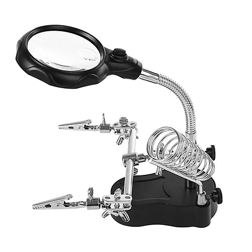 MG16129-C Helping Hand Multifunctional Magnifier 10X 7.5X 2.5X With 5 LED Lights Desktop Magnifier For Repairing Model Making
MG16129-C Helping Hand Multifunctional Magnifier 10X 7.5X 2.5X With 5 LED Lights Desktop Magnifier For Repairing Model Making