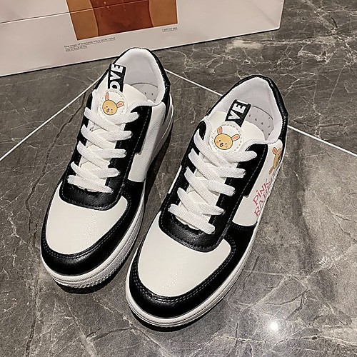 Women's Sneakers Flat Heel Round Toe Casual Daily Walking Shoes PU White Black Pink
Women's Sneakers Flat Heel Round Toe Casual Daily Walking Shoes PU White Black Pink