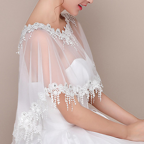 Sleeveless Shawls / Bridal Chinlon Wedding / Party / Evening Shawl & Wrap / Women's Wrap With Lace / Beading
Sleeveless Shawls / Bridal Chinlon Wedding / Party / Evening Shawl & Wrap / Women's Wrap With Lace / Beading