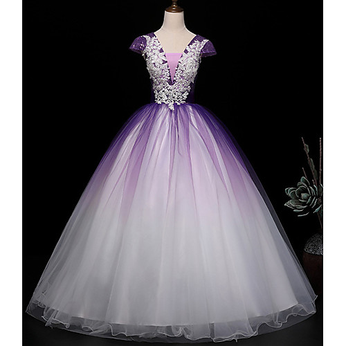 Ball Gown Color Block Sparkle Quinceanera Formal Evening Dress V Neck Short Sleeve Floor Length Tulle Sequined with Pleats Appliques 2021
Ball Gown Color Block Sparkle Quinceanera Formal Evening Dress V Neck Short Sleeve Floor Length Tulle Sequined with Pleats Appliques 2021