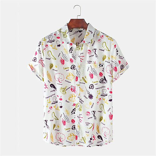 Men's Shirt 3D Print Fruit Button-Down Print Short Sleeve Daily Tops Casual Hawaiian White
Men's Shirt 3D Print Fruit Button-Down Print Short Sleeve Daily Tops Casual Hawaiian White