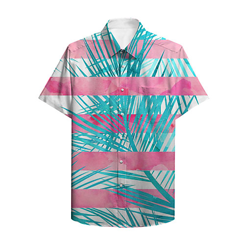 Men's Shirt Other Prints Striped Plants Button-Down Print Short Sleeve Casual Tops Casual Hawaiian Blue
Men's Shirt Other Prints Striped Plants Button-Down Print Short Sleeve Casual Tops Casual Hawaiian Blue