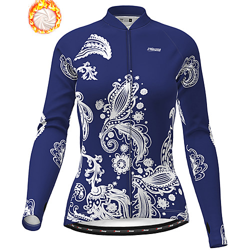 21Grams Women's Long Sleeve Cycling Jacket Winter Fleece White Dark Blue Bike Jacket Top Mountain Bike MTB Road Bike Cycling Thermal Warm Fleece Lining Breathable Sports Clothing Apparel / Stretchy
21Grams Women's Long Sleeve Cycling Jacket Winter Fleece White Dark Blue Bike Jacket Top Mountain Bike MTB Road Bike Cycling Thermal Warm Fleece Lining Breathable Sports Clothing Apparel / Stretchy