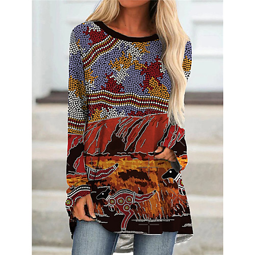 Women's T Shirt Dress Tee Dress Short Mini Dress Red Long Sleeve Print Color Block Animal Print Fall Spring Round Neck Casual 2021 S M L XL XXL 3XL
Women's T Shirt Dress Tee Dress Short Mini Dress Red Long Sleeve Print Color Block Animal Print Fall Spring Round Neck Casual 2021 S M L XL XXL 3XL