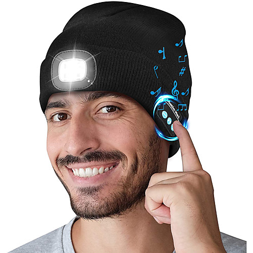 Unisex Bluetooth LED Beanie Hat with Light, Built-in Stereo Speaker and Mic,USB Rechargeable Headlamp Headphone Torch Music hat,Gifts for Men&Women,Winter Warm Knit Cap for Sports Outdoors
Unisex Bluetooth LED Beanie Hat with Light, Built-in Stereo Speaker and Mic,USB Rechargeable Headlamp Headphone Torch Music hat,Gifts for Men&Women,Winter Warm Knit Cap for Sports Outdoors