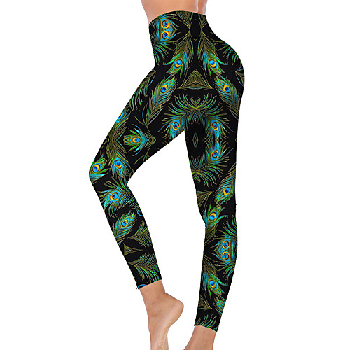 21Grams Women's High Waist Yoga Pants Cropped Leggings Tummy Control Butt Lift Breathable Peacock Black Fitness Gym Workout Running Winter Sports Activewear High Elasticity
21Grams Women's High Waist Yoga Pants Cropped Leggings Tummy Control Butt Lift Breathable Peacock Black Fitness Gym Workout Running Winter Sports Activewear High Elasticity