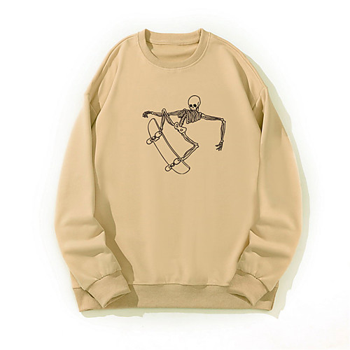 Men's Pullover Sweatshirt Graphic Skull Print Round Neck Daily Weekend Other Prints Casual Hoodies Sweatshirts Long Sleeve Khaki Light Grey
Men's Pullover Sweatshirt Graphic Skull Print Round Neck Daily Weekend Other Prints Casual Hoodies Sweatshirts Long Sleeve Khaki Light Grey