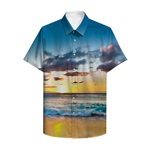 Men's Shirt Other Prints Plants Scenery Button-Down Print Short Sleeve Casual Tops Casual Hawaiian Blue
Men's Shirt Other Prints Plants Scenery Button-Down Print Short Sleeve Casual Tops Casual Hawaiian Blue