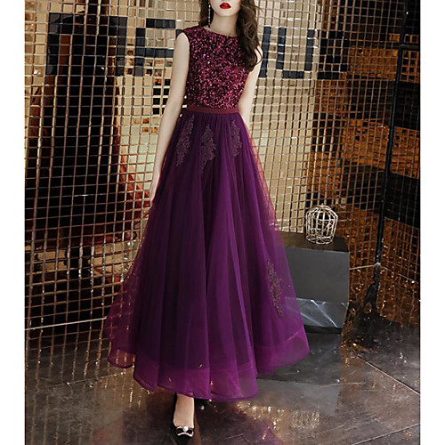 A-Line Sparkle Elegant Wedding Guest Formal Evening Dress Boat Neck Sleeveless Ankle Length Sequined with Pleats Sequin 2021
A-Line Sparkle Elegant Wedding Guest Formal Evening Dress Boat Neck Sleeveless Ankle Length Sequined with Pleats Sequin 2021