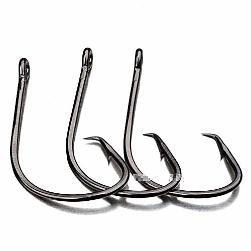 100pcs Super Strong High Carbon Steel Offset Circle Hooks 7381 Black Nickel Octopus Barbed Fishing Hooks for Saltwater (2/0#)
100pcs Super Strong High Carbon Steel Offset Circle Hooks 7381 Black Nickel Octopus Barbed Fishing Hooks for Saltwater (2/0#)