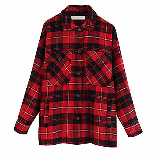 Women Plaid Jackets CoatLadies Collar Wool Blend Coats Long Sleeve Autumn Winter Warm Jackets Female Outwear
Women Plaid Jackets CoatLadies Collar Wool Blend Coats Long Sleeve Autumn Winter Warm Jackets Female Outwear