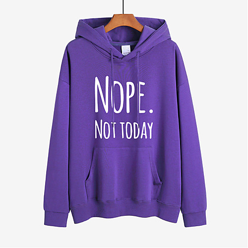 Women's Pullover Hoodie Sweatshirt Letter Print Daily Other Prints Streetwear Hoodies Sweatshirts White Black Purple / Fleece Lining
Women's Pullover Hoodie Sweatshirt Letter Print Daily Other Prints Streetwear Hoodies Sweatshirts White Black Purple / Fleece Lining
