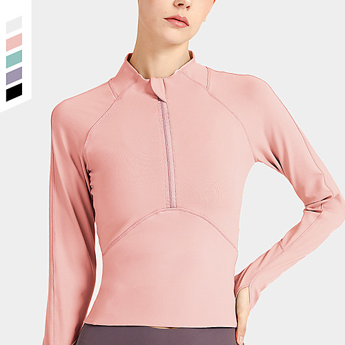 Women's Long Sleeve High Neck Running Shirt Half Zip Tee Tshirt Top Athletic Summer Spandex Moisture Wicking Quick Dry Breathable Gym Workout Running Active Training Jogging Exercise Sportswear Solid
Women's Long Sleeve High Neck Running Shirt Half Zip Tee Tshirt Top Athletic Summer Spandex Moisture Wicking Quick Dry Breathable Gym Workout Running Active Training Jogging Exercise Sportswear Solid