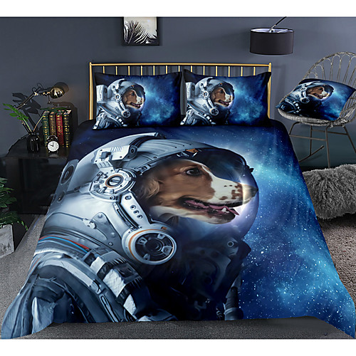 Space Dog Print 3-Piece Duvet Cover Set Hotel Bedding Sets Comforter Cover with Soft Lightweight Microfiber, Include 1 Duvet Cover, 2 Pillowcases for Double/Queen/King(1 Pillowcase for Twin/Single)
Space Dog Print 3-Piece Duvet Cover Set Hotel Bedding Sets Comforter Cover with Soft Lightweight Microfiber, Include 1 Duvet Cover, 2 Pillowcases for Double/Queen/King(1 Pillowcase for Twin/Single)