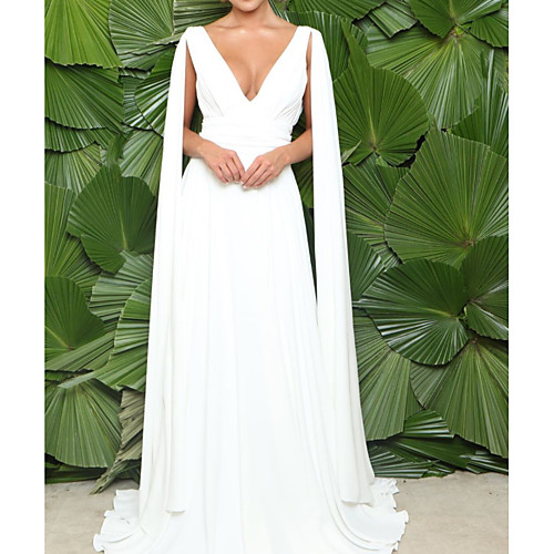 A-Line Minimalist Elegant Engagement Formal Evening Dress V Neck Sleeveless Sweep / Brush Train Chiffon with Pleats 2021
A-Line Minimalist Elegant Engagement Formal Evening Dress V Neck Sleeveless Sweep / Brush Train Chiffon with Pleats 2021