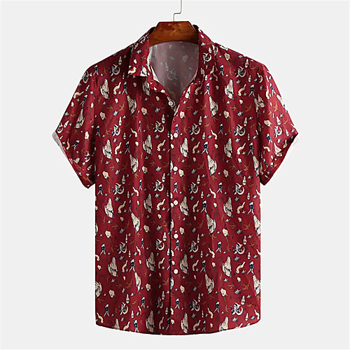 Men's Shirt Other Prints Animal Button-Down Print Short Sleeve Daily Tops Casual Hawaiian Red
Men's Shirt Other Prints Animal Button-Down Print Short Sleeve Daily Tops Casual Hawaiian Red