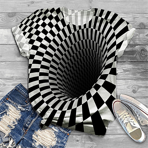 Women's Plus Size Print Graphic Optical Illusion 3D T shirt Large Size Round Neck Short Sleeve Tops Big Size
Women's Plus Size Print Graphic Optical Illusion 3D T shirt Large Size Round Neck Short Sleeve Tops Big Size