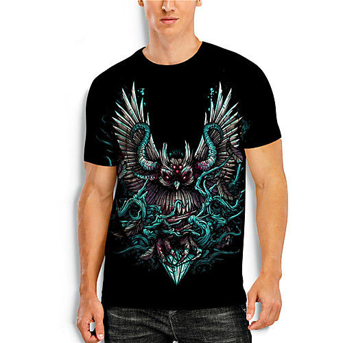 Men's T shirt 3D Print 3D Animal 3D Print Short Sleeve Daily Tops Casual Black
Men's T shirt 3D Print 3D Animal 3D Print Short Sleeve Daily Tops Casual Black