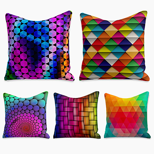 5 pcs Linen Pillow Cover, Print Simple Casual Square Polyester Traditional Classic
5 pcs Linen Pillow Cover, Print Simple Casual Square Polyester Traditional Classic