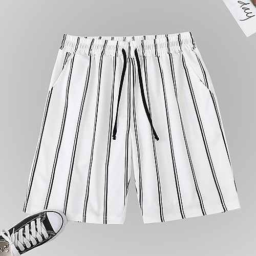 Men's Sporty Casual / Sporty Outdoor Sports Casual Daily Shorts Pants Stripe Short Sporty Print White Black
Men's Sporty Casual / Sporty Outdoor Sports Casual Daily Shorts Pants Stripe Short Sporty Print White Black