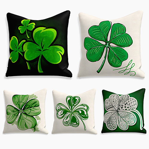 5 pcs Linen Pillow Cover, Floral&Plants Simple Casual Square Polyester Traditional Classic
5 pcs Linen Pillow Cover, Floral&Plants Simple Casual Square Polyester Traditional Classic