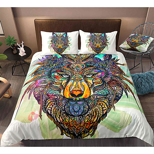 Wolf Print 3-Piece Duvet Cover Set Hotel Bedding Sets Comforter Cover with Soft Lightweight Microfiber, Include 1 Duvet Cover, 2 Pillowcases for Double/Queen/King(1 Pillowcase for Twin/Single)
Wolf Print 3-Piece Duvet Cover Set Hotel Bedding Sets Comforter Cover with Soft Lightweight Microfiber, Include 1 Duvet Cover, 2 Pillowcases for Double/Queen/King(1 Pillowcase for Twin/Single)