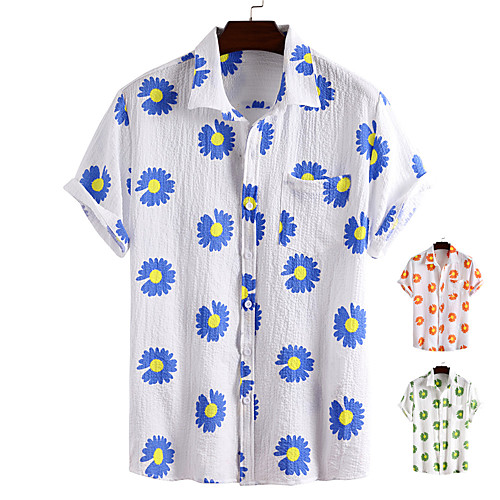 Men's Shirt Other Prints Floral Button-Down Print Short Sleeve Daily Tops Casual Hawaiian Blue Orange Green
Men's Shirt Other Prints Floral Button-Down Print Short Sleeve Daily Tops Casual Hawaiian Blue Orange Green