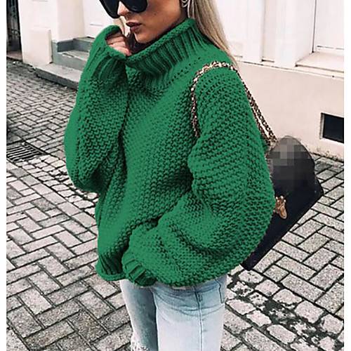Women's Color Block Pullover Long Sleeve Sweater Cardigans Turtleneck Light Blue ArmyGreen Black
Women's Color Block Pullover Long Sleeve Sweater Cardigans Turtleneck Light Blue ArmyGreen Black