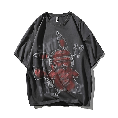Men's T shirt Other Prints Cartoon Graphic Prints Graffiti Print Short Sleeve Daily Tops 100% Cotton Casual Beach White Black Dark Gray
Men's T shirt Other Prints Cartoon Graphic Prints Graffiti Print Short Sleeve Daily Tops 100% Cotton Casual Beach White Black Dark Gray