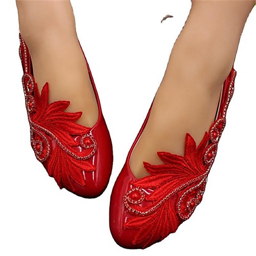 Women's Wedding Shoes Chunky Heel Round Toe Wedding Flats Wedding Walking Shoes PU Pearl Beading Floral Red
Women's Wedding Shoes Chunky Heel Round Toe Wedding Flats Wedding Walking Shoes PU Pearl Beading Floral Red