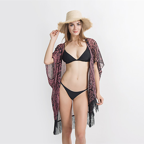 Short Sleeve Shawls / Bohemian Style POLY Honeymoon / Holiday Cover ups With Tassel
Short Sleeve Shawls / Bohemian Style POLY Honeymoon / Holiday Cover ups With Tassel