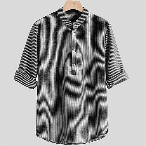 Men's Shirt non-printing Striped Button-Down Long Sleeve Daily Tops 100% Cotton Casual Black Red Light Blue
Men's Shirt non-printing Striped Button-Down Long Sleeve Daily Tops 100% Cotton Casual Black Red Light Blue
