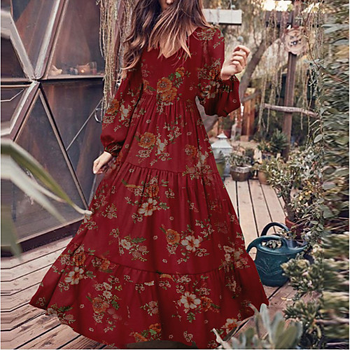Women's Swing Dress Maxi long Dress White Black Red Long Sleeve Floral Print Spring V Neck Elegant Puff Sleeve 2021 S M L XL XXL 3XL 4XL 5XL
Women's Swing Dress Maxi long Dress White Black Red Long Sleeve Floral Print Spring V Neck Elegant Puff Sleeve 2021 S M L XL XXL 3XL 4XL 5XL