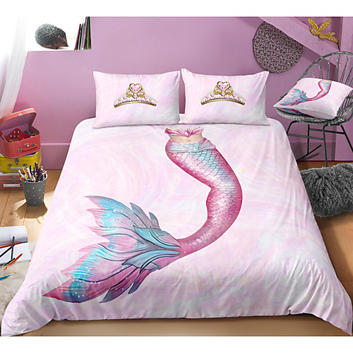 Mermaid Print 3-Piece Duvet Cover Set Hotel Bedding Sets Comforter Cover with Soft Lightweight Microfiber, Include 1 Duvet Cover, 2 Pillowcases for Double/Queen/King(1 Pillowcase for Twin/Single)
Mermaid Print 3-Piece Duvet Cover Set Hotel Bedding Sets Comforter Cover with Soft Lightweight Microfiber, Include 1 Duvet Cover, 2 Pillowcases for Double/Queen/King(1 Pillowcase for Twin/Single)