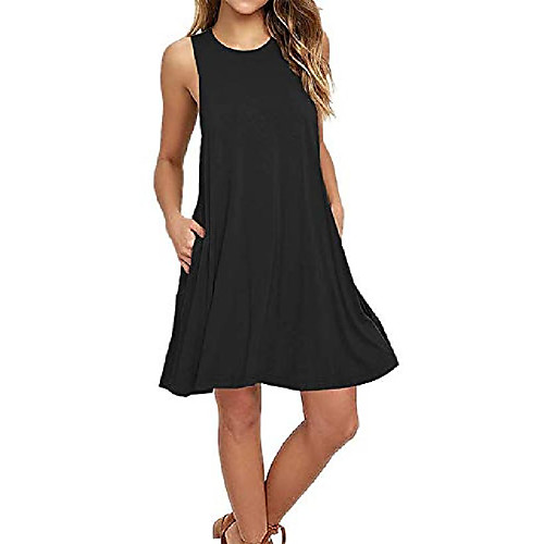 ladies summer dress knee length sleeveless casual long t-shirts mini dress beach dress black xxl
ladies summer dress knee length sleeveless casual long t-shirts mini dress beach dress black xxl