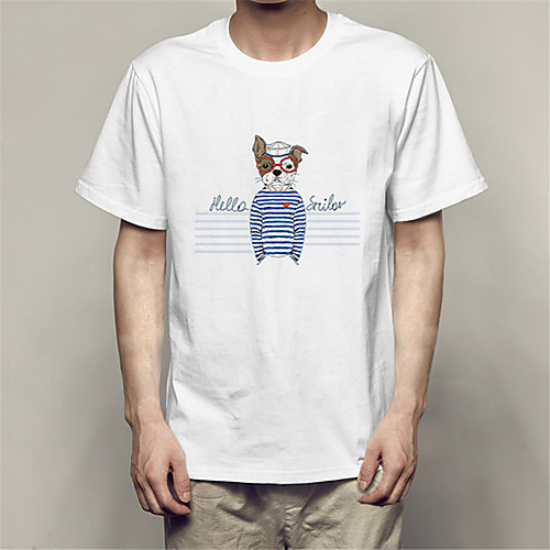 Men's T shirt 3D Print Striped Dog Graphic Print Short Sleeve Daily Tops Casual Cute White
Men's T shirt 3D Print Striped Dog Graphic Print Short Sleeve Daily Tops Casual Cute White