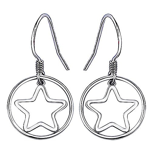 Silver Round and Star-shaped Drop Hook Earrings for Womens,Gift jewelry boxed (White)
Silver Round and Star-shaped Drop Hook Earrings for Womens,Gift jewelry boxed (White)