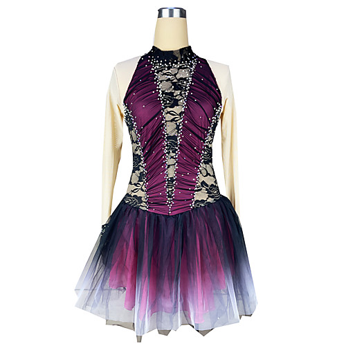Figure Skating Dress Women's Girls' Ice Skating Dress Purple Spandex High Elasticity Training Competition Skating Wear Patchwork Crystal / Rhinestone Long Sleeve Ice Skating Figure Skating / Kids
Figure Skating Dress Women's Girls' Ice Skating Dress Purple Spandex High Elasticity Training Competition Skating Wear Patchwork Crystal / Rhinestone Long Sleeve Ice Skating Figure Skating / Kids