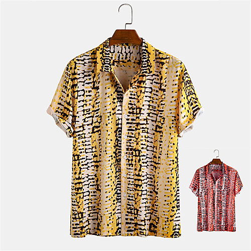 Men's Shirt Other Prints Graphic Button-Down Print Short Sleeve Daily Tops Casual Hawaiian Red Yellow
Men's Shirt Other Prints Graphic Button-Down Print Short Sleeve Daily Tops Casual Hawaiian Red Yellow