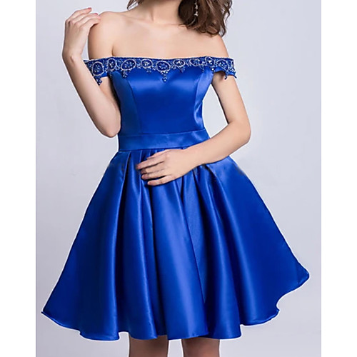A-Line Minimalist Sexy Homecoming Cocktail Party Dress Off Shoulder Sleeveless Short / Mini Satin with Pleats 2021
A-Line Minimalist Sexy Homecoming Cocktail Party Dress Off Shoulder Sleeveless Short / Mini Satin with Pleats 2021