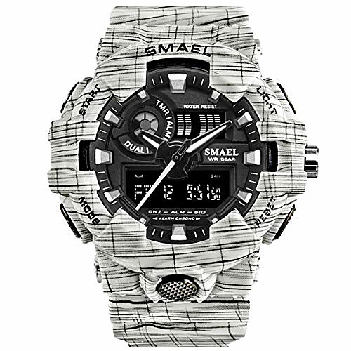 Digital Sports Watches for Men, LED 50M Waterproof Wrist Watch for Boys Kids, Analog Electronic EL-Light with Alarm Stopwatch Luminous Casual Military Tactical WristWatch for Women Girls, White
Digital Sports Watches for Men, LED 50M Waterproof Wrist Watch for Boys Kids, Analog Electronic EL-Light with Alarm Stopwatch Luminous Casual Military Tactical WristWatch for Women Girls, White